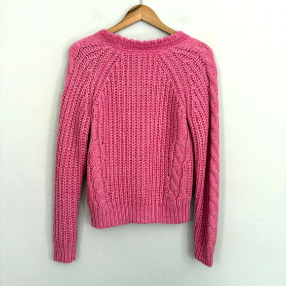Sundance Knit Cardigan Women Size Small Pink Chunky Long Sleeve - Picture 8 of 11